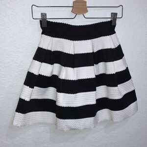 Chocolate Black and White Striped Skirt